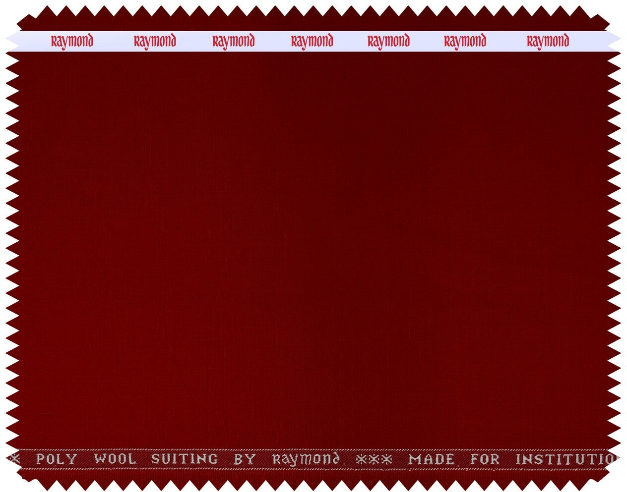 RAYMOND RED 45% WOOL BLENDED PLAIN UNSTITCHED SUIT FABRIC- 3.50 MTS / VV7286