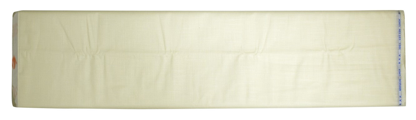 Weaves Empire 100% Linen Cotton with BATISTE Weaving Beige Colour Plain Unstitched Shirt Fabric - 1.6 mts / VV1014
