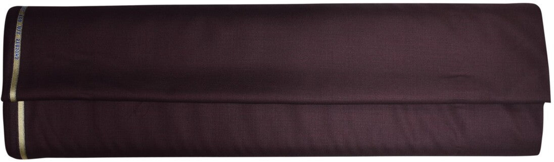 Raymond wool blended super fine sapphire fabric for all seasons wear, snuff colour with self matty designed unstitched suit fabric with length 3.0 metres / VV6825