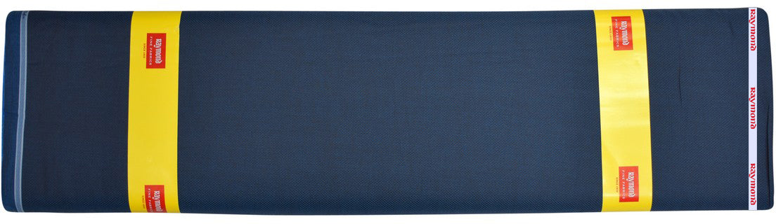 Raymond 100% Premium Cotton Blue Jacquard Unstitched Shirt Fabric - 1.60 metres / VV6712