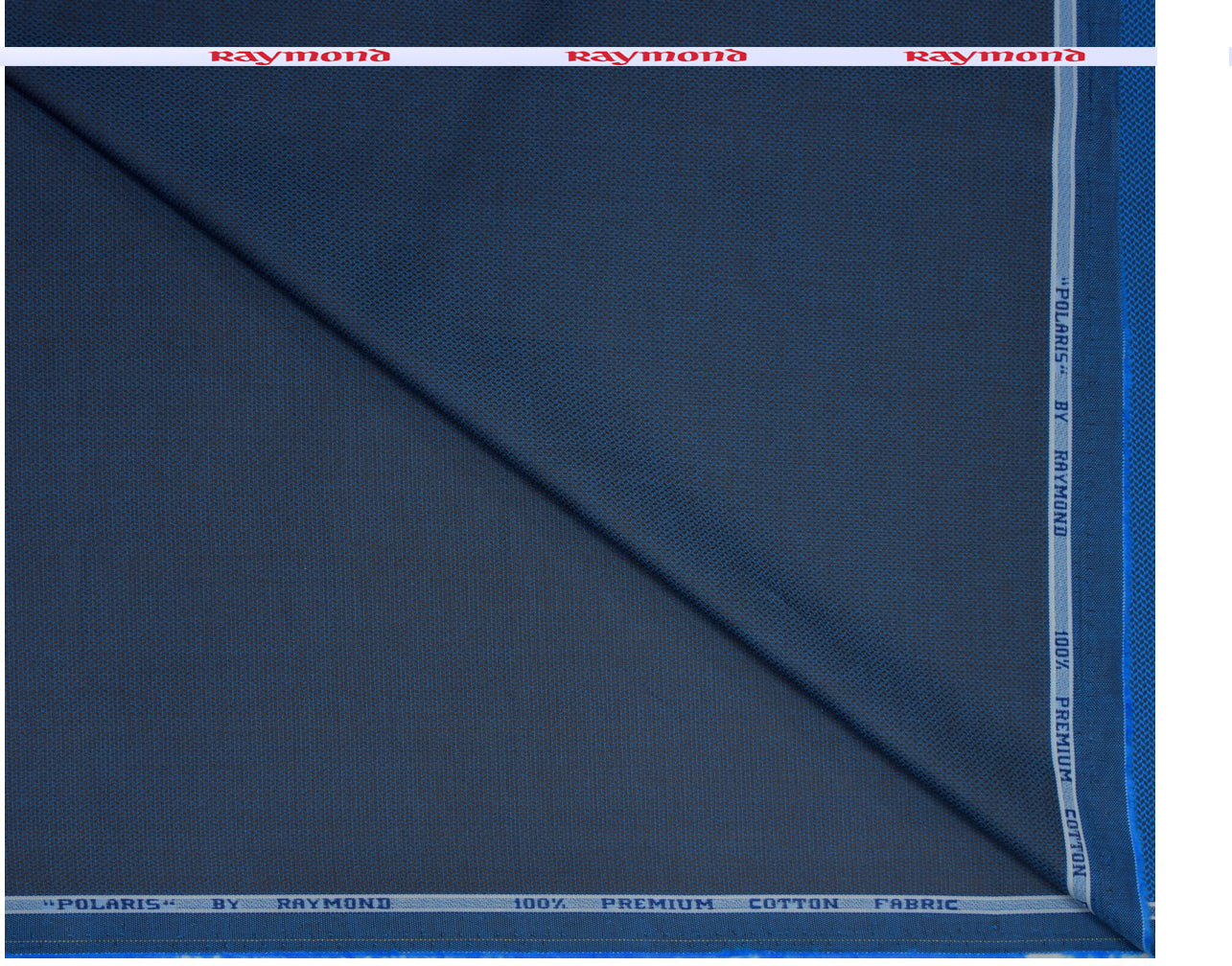 Raymond 100% Premium Cotton Blue Jacquard Unstitched Shirt Fabric - 1.60 metres / VV6712