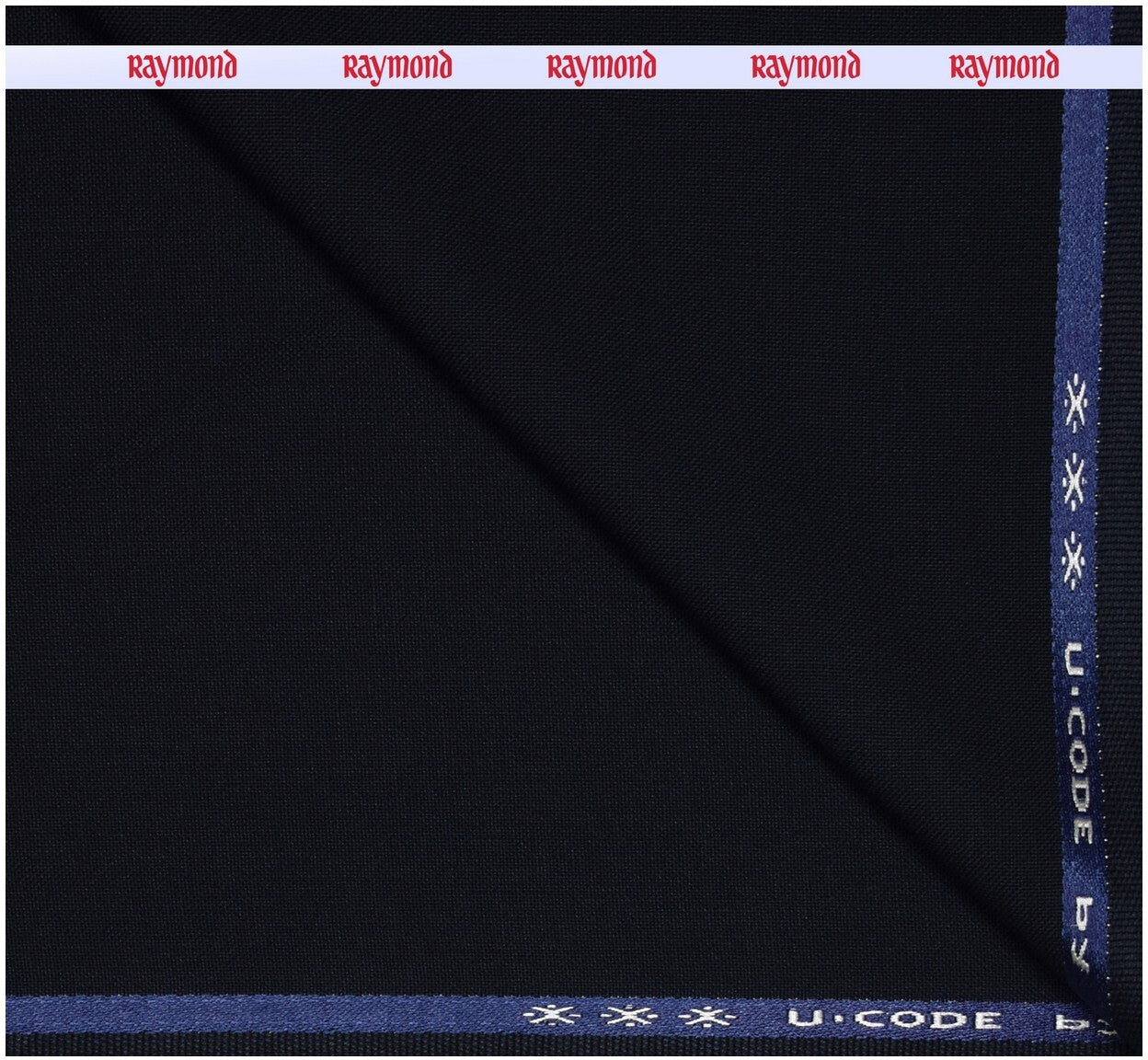 RAYMOND NAVY BLUE POLY BLENDED UNSTITCHED SUIT FABRIC-3MTS - 4321 / VV7244