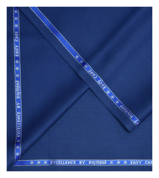 Raymond 45% Australian Merino Wool blended Royal Blue Colour Solid Pattern with easy care option Unstitched Suit Fabric of 3.5 Mts / VV2354