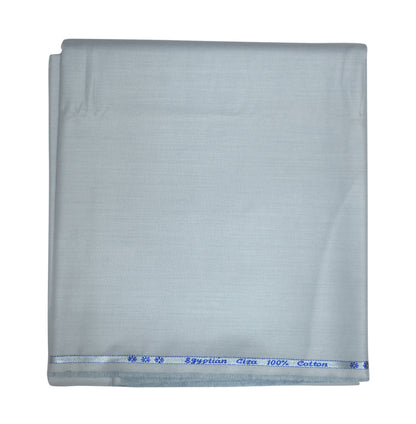 J.HAMPSTEAD 100% EGYPTIAN GIZA COTTON GREY PLAIN UNSTITCHED SHIRT FABRIC - 1.60 MTS - J324 / VV6956