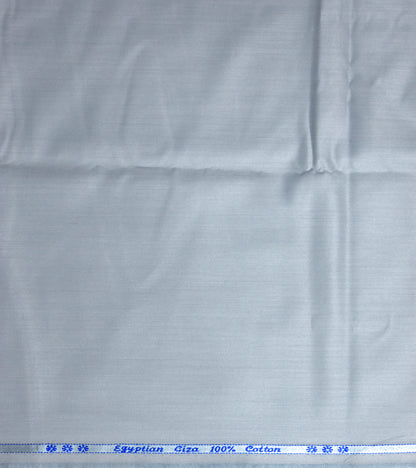 J.HAMPSTEAD 100% EGYPTIAN GIZA COTTON GREY PLAIN UNSTITCHED SHIRT FABRIC - 1.60 MTS - J324 / VV6956