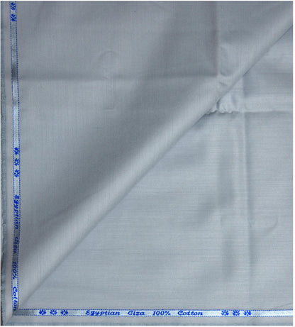 J.HAMPSTEAD 100% EGYPTIAN GIZA COTTON GREY PLAIN UNSTITCHED SHIRT FABRIC - 1.60 MTS - J324 / VV6956