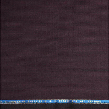Raymond wool blended super fine sapphire fabric for all seasons wear, snuff colour with self matty designed unstitched suit fabric with length 3.0 metres / VV6825