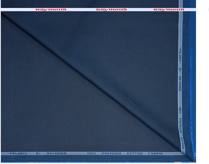 Raymond 100% Premium Cotton Blue Jacquard Unstitched Shirt Fabric - 1.60 metres / VV6712