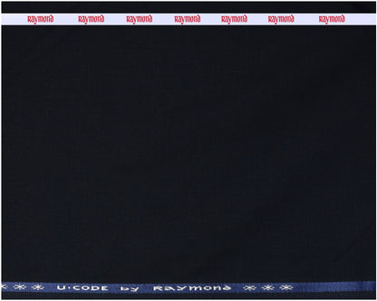 RAYMOND NAVY BLUE POLY BLENDED UNSTITCHED SUIT FABRIC-3MTS - 4321 / VV7244
