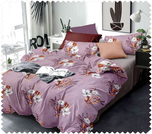 " Weaves Empire " 9.0 Feet x 9.0 Feet (King Size) 100 % Cotton Peach Colour Double Bed Set With Two Stitched Pillow Covers ( 46 cm x 69 cm ) / VV6081