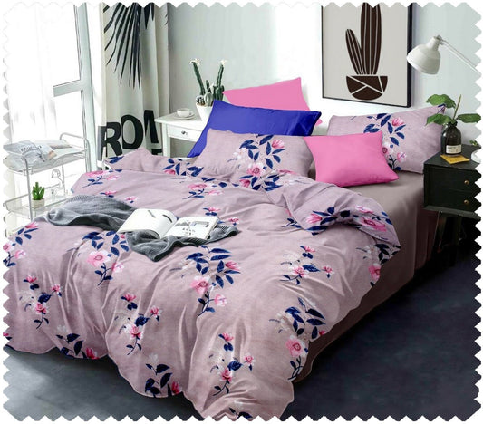 " Weaves Empire " 9.0 Feet x 9.0 Feet (King Size) 100 % Cotton Grey Colour Double Bed Set With Two Stitched Pillow Covers ( 46 cm x 69 cm ) / VV6092